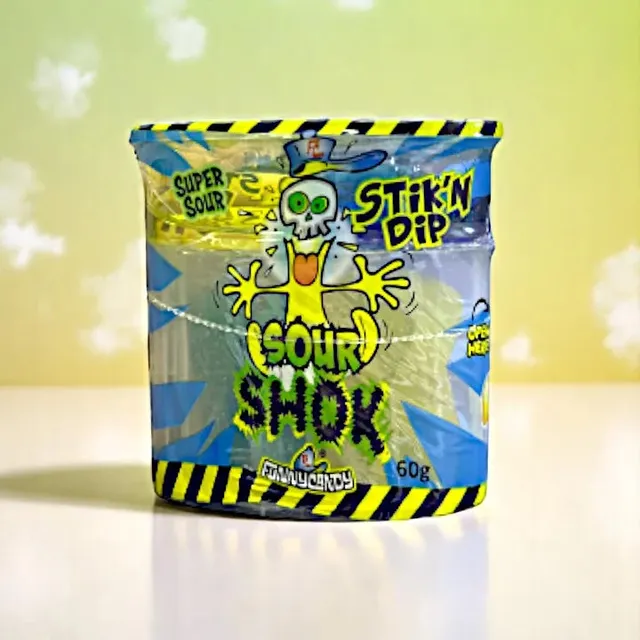 sour-shok-stik-n-dip-sucette-poudre-acide-fruits-60g image 1