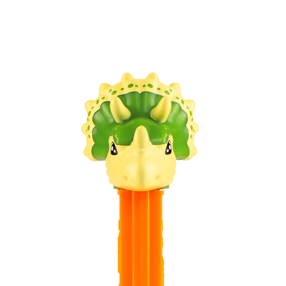 pez-dispensers-triceratops-distributeur-3-bonbons-fruits image 1