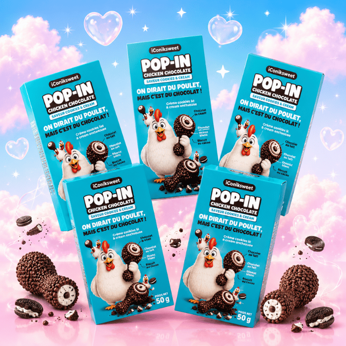pop-in-chicken-chocolate-cookies-cream-poussin-50g image 2
