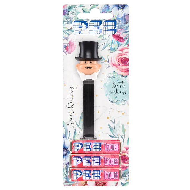 pez-dispensers-groom-moustache-distributeur-litchi-25-5-g image 1