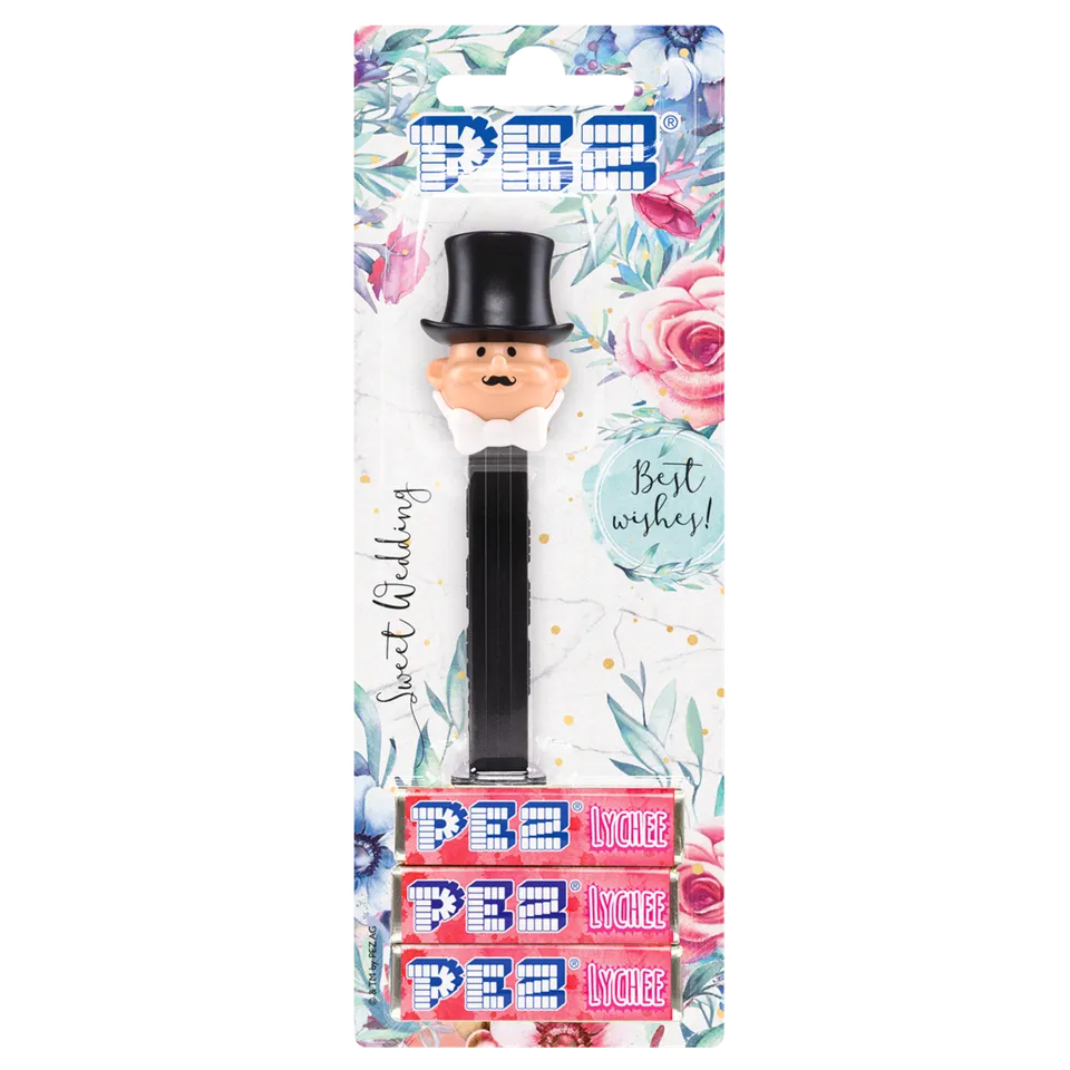 pez-dispensers-groom-moustache-distributeur-litchi-25-5-g image 1