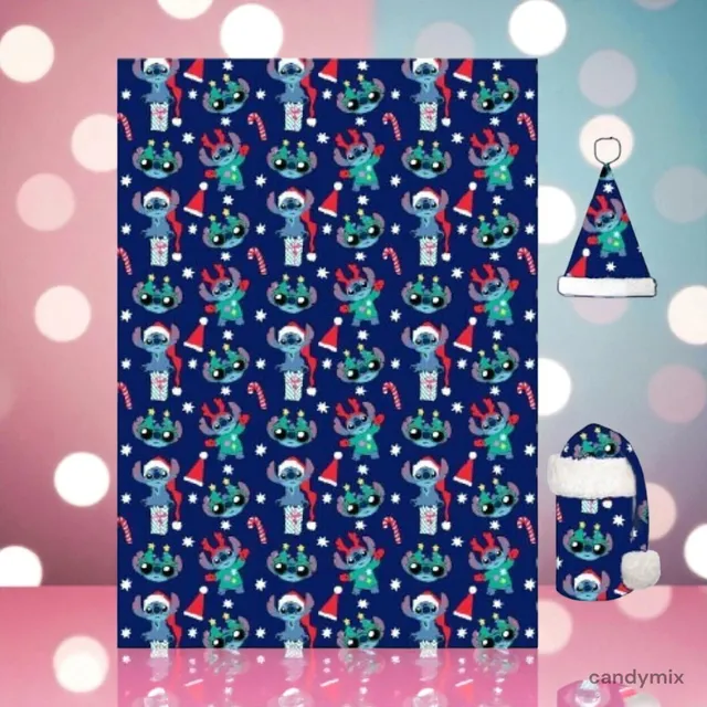 stitch-kit-cadeau-plaid-bonnet-no-l-bleu-polyester image 1