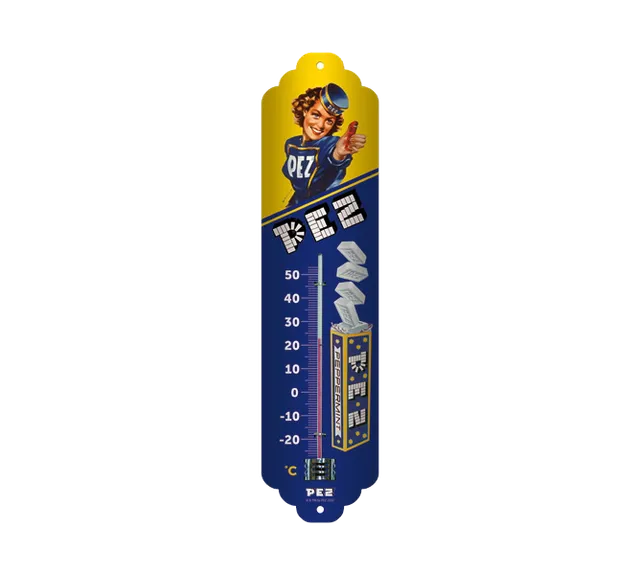 pez-r-tro-thermom-tre-m-tal-d-co-28x6-5cm image 1