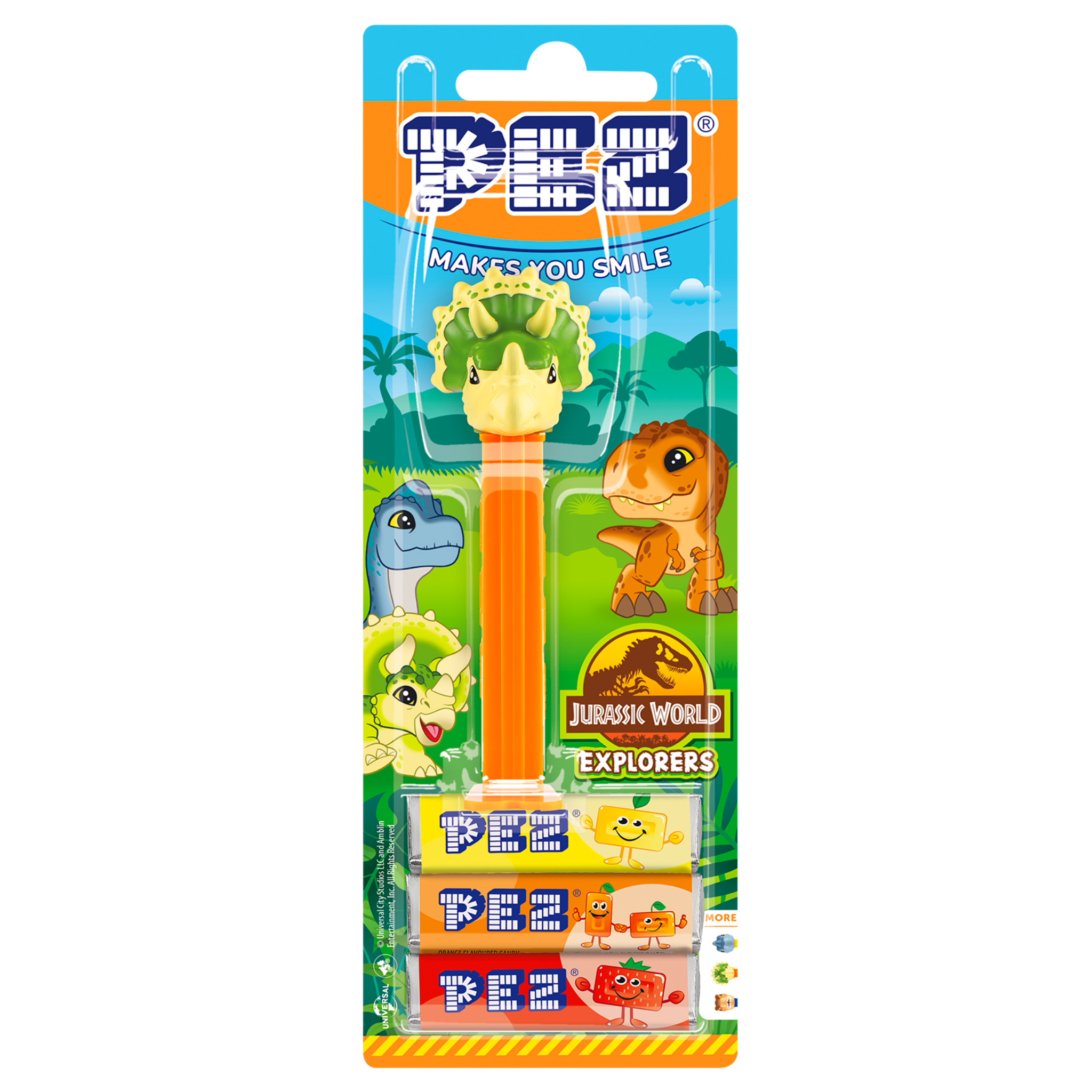 pez-dispensers-triceratops-distributeur-3-bonbons-fruits image 2