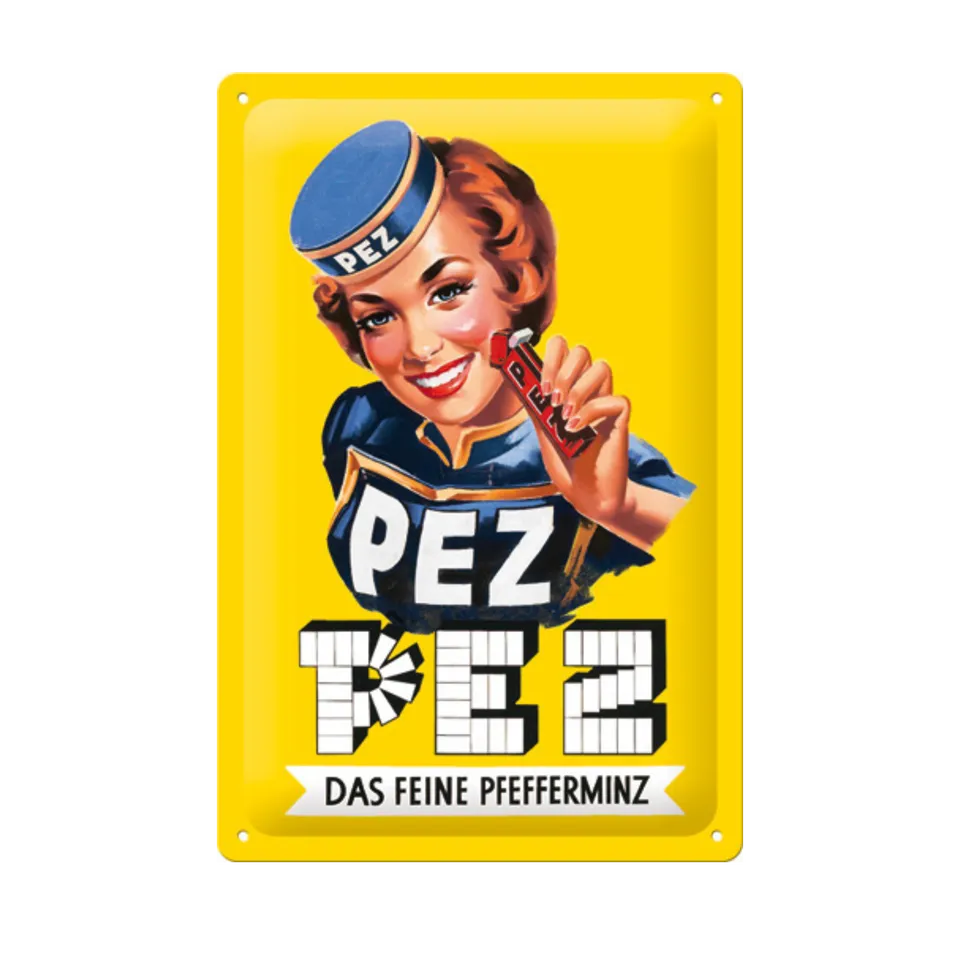 pez-fan-shop-plaque-m-tal-menthe-20x30-cm-d-co image 1