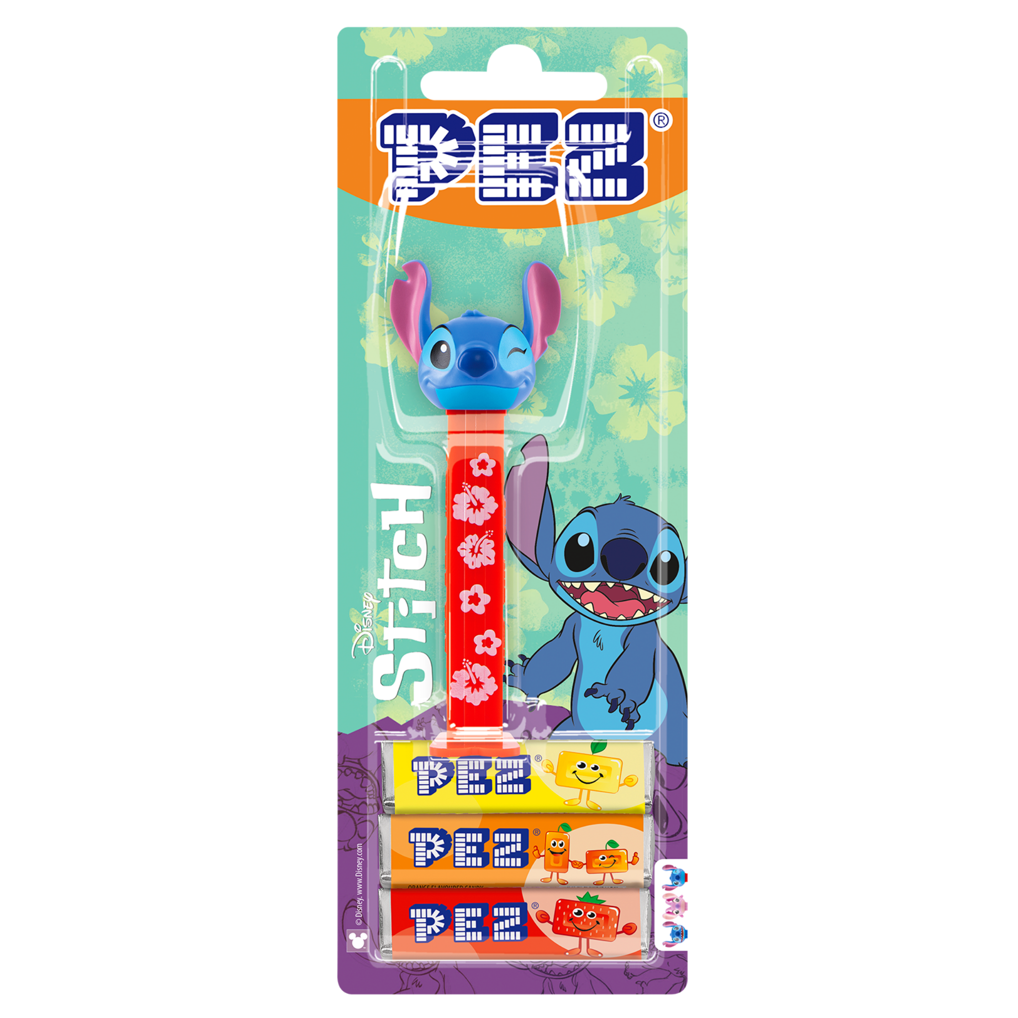 pez-dispenser-stitch-aloha-distributeur-3-bonbons-fruits image 2