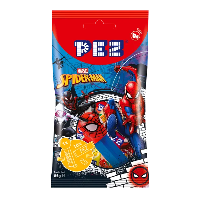 pez-candies-spider-man-sachet-bonbons-fruits-85g image 1