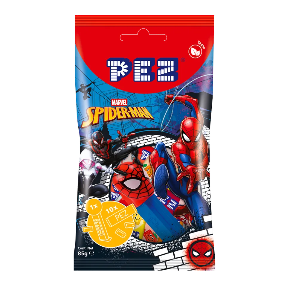 pez-candies-spider-man-sachet-bonbons-fruits-85g image 1