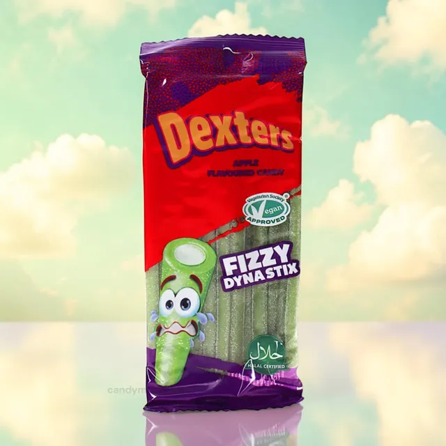 dexters-fizzy-dynastix-apple-bonbons-pomme-140g image 1