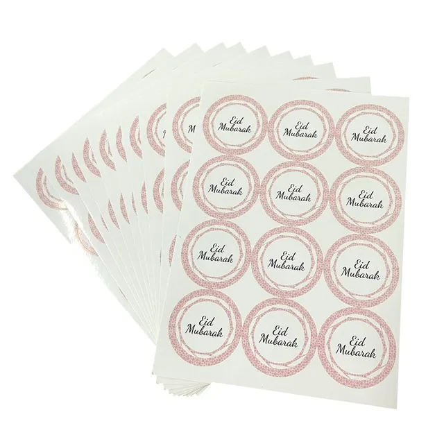sweet-halal-vegan-tiquette-eid-mubarak-sticker-rose-3-8-cm image 1