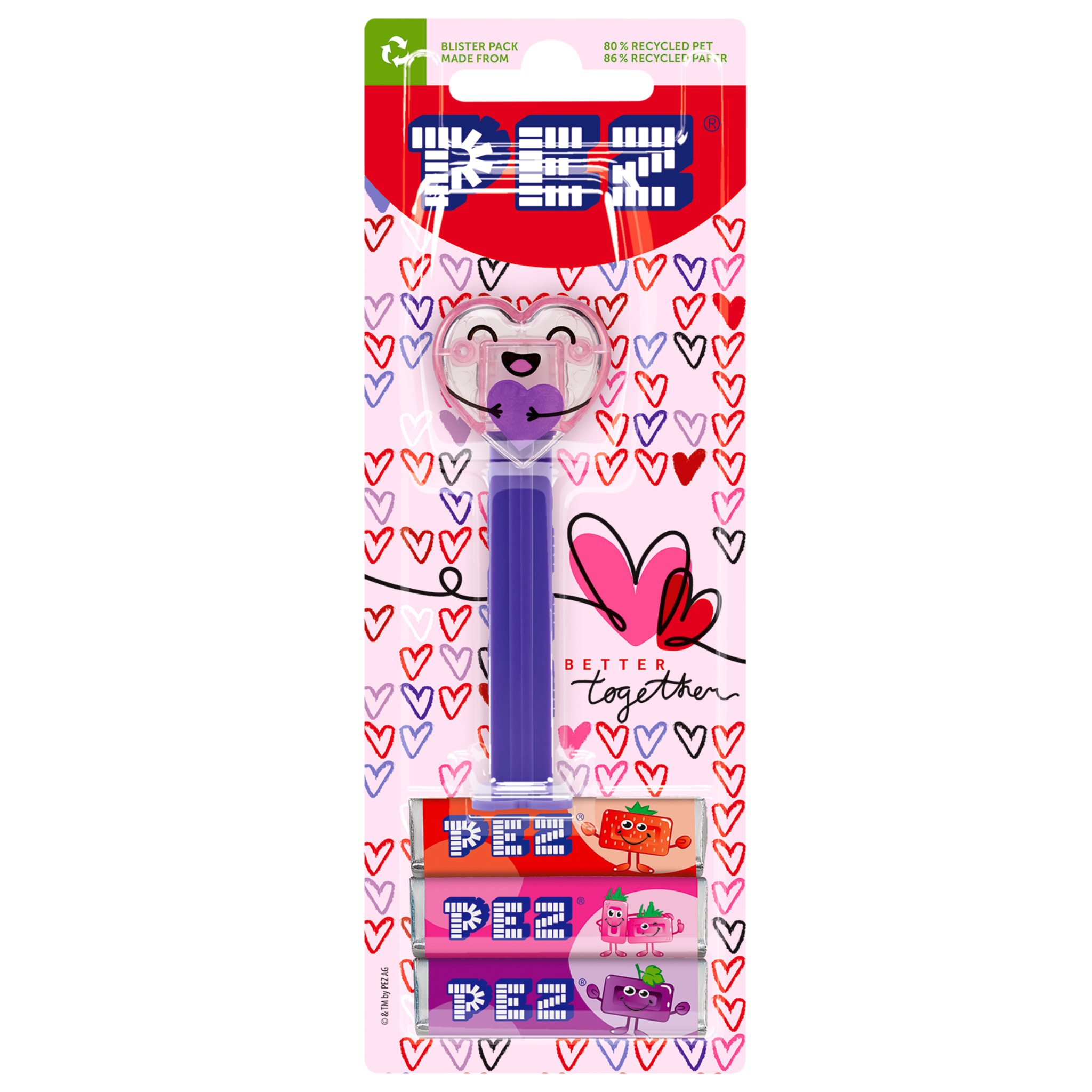 pez-dispensers-hugging-heart-distributeur-bonbons-fraise-raisin image 2