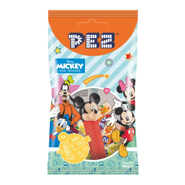 pez-candies-mickey-mouse-bonbons-fruit-s-sachet-85g image 1