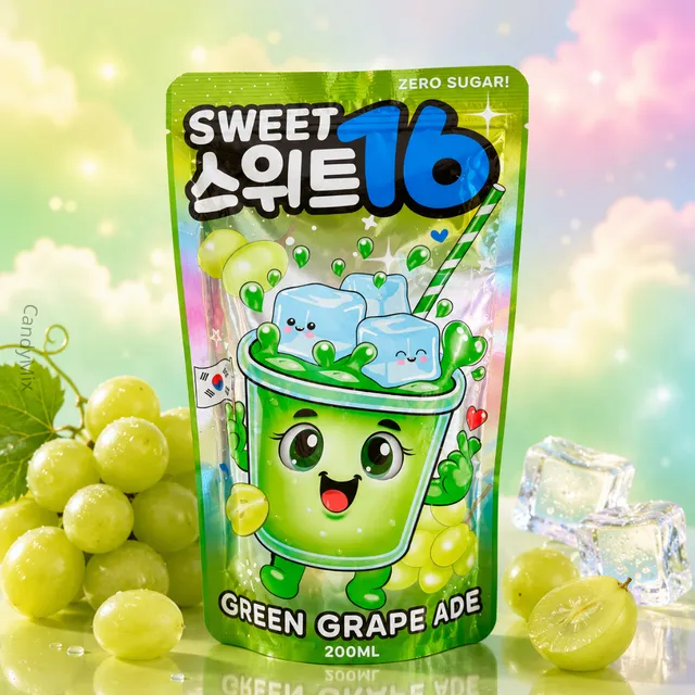 sweet-16-zero-green-grape-ade-boisson-raisin-vert-200-ml image 1