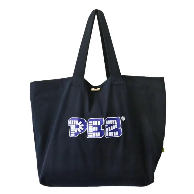 pez-fan-shop-tote-bag-bleu-logo-sac-coton-30-litres image 1