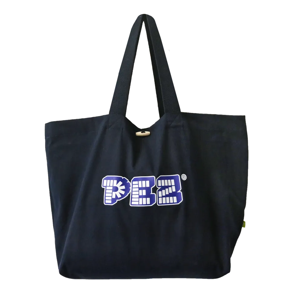 pez-fan-shop-tote-bag-bleu-logo-sac-coton-30-litres image 1