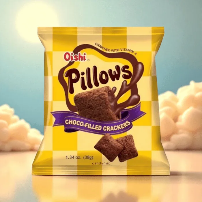 oishi-pillows-choco-filled-crackers-fourr-s-chocolat-38g image 1