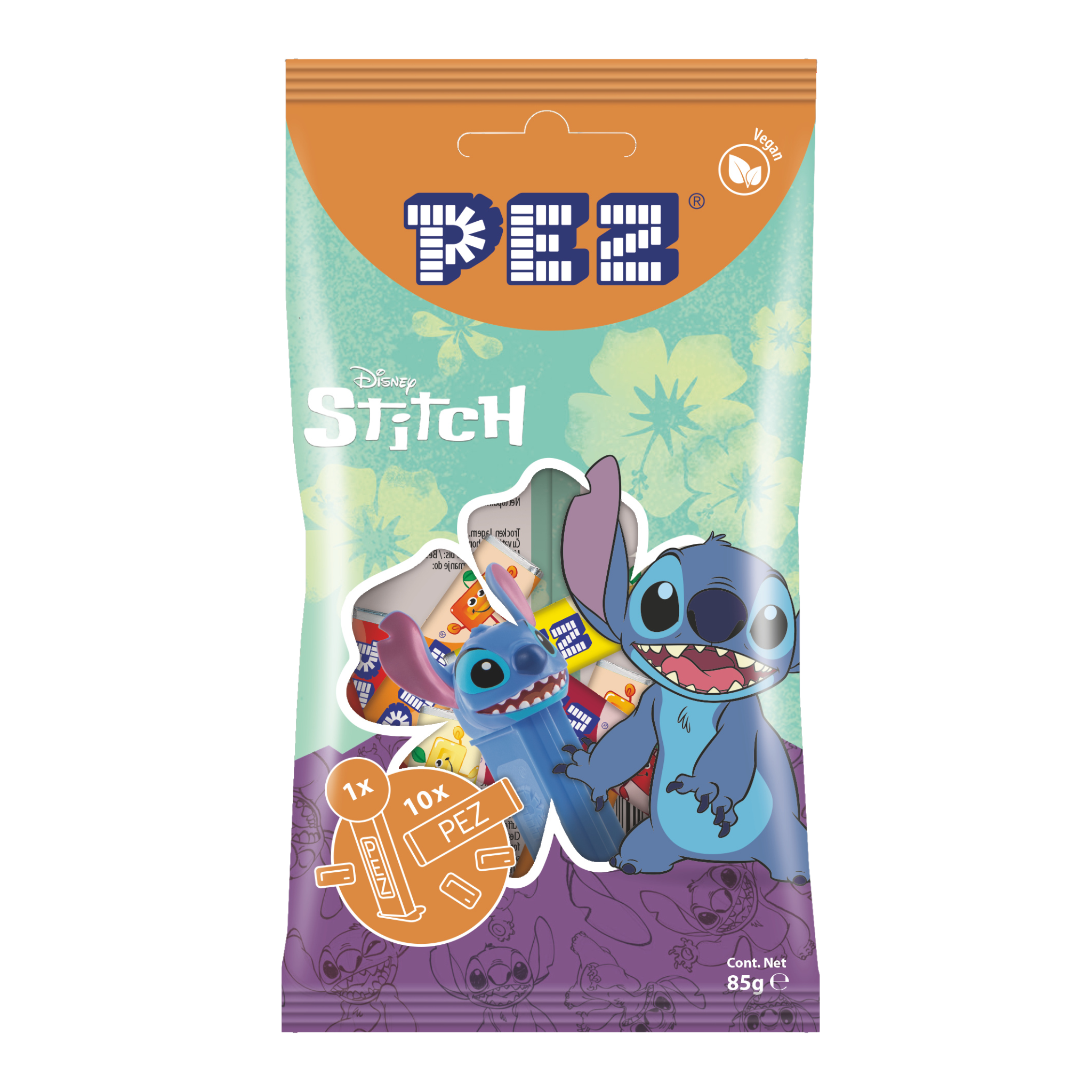 pez-bag-stitch-sachet-distributeur-10-bonbons-fruits-85-g image 1