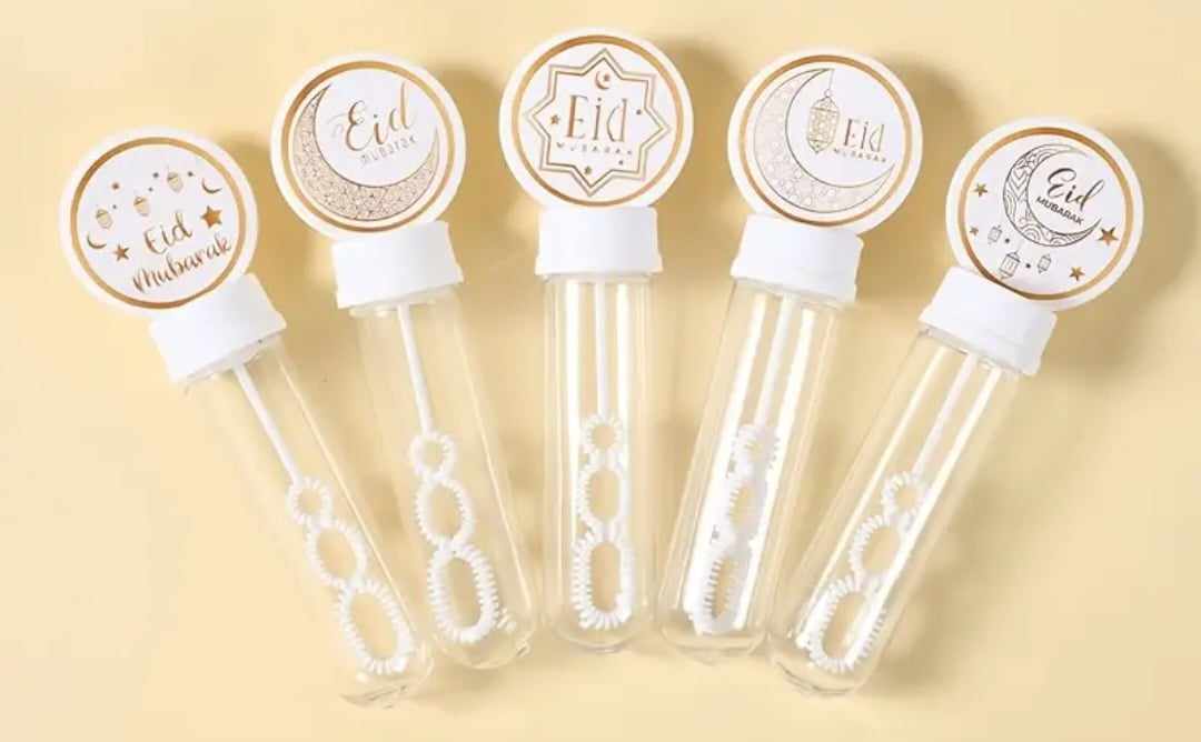 sweet-halal-vegan-bulle-savon-eid-mubarak-tube-blanc-dor-14cm image 1