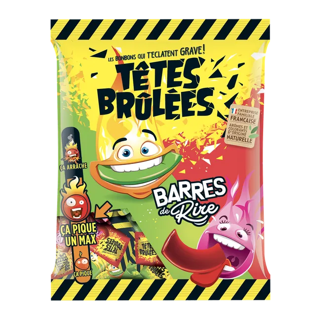 t-tes-br-l-es-barres-de-rire-barres-fraise-pomme-acidul-es image 1