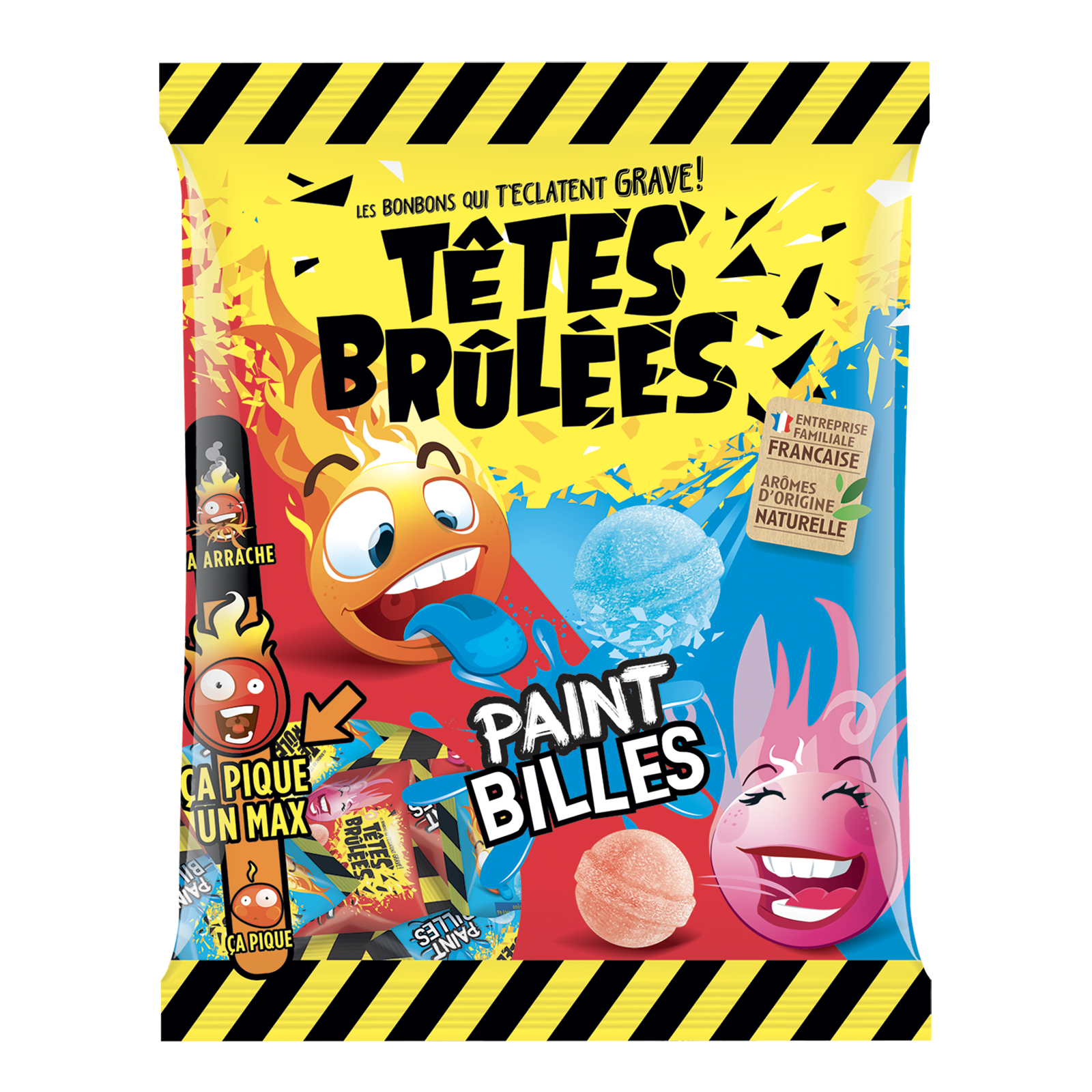 t-tes-br-l-es-paint-billes-bonbons-billes-fraise-framboise image 1