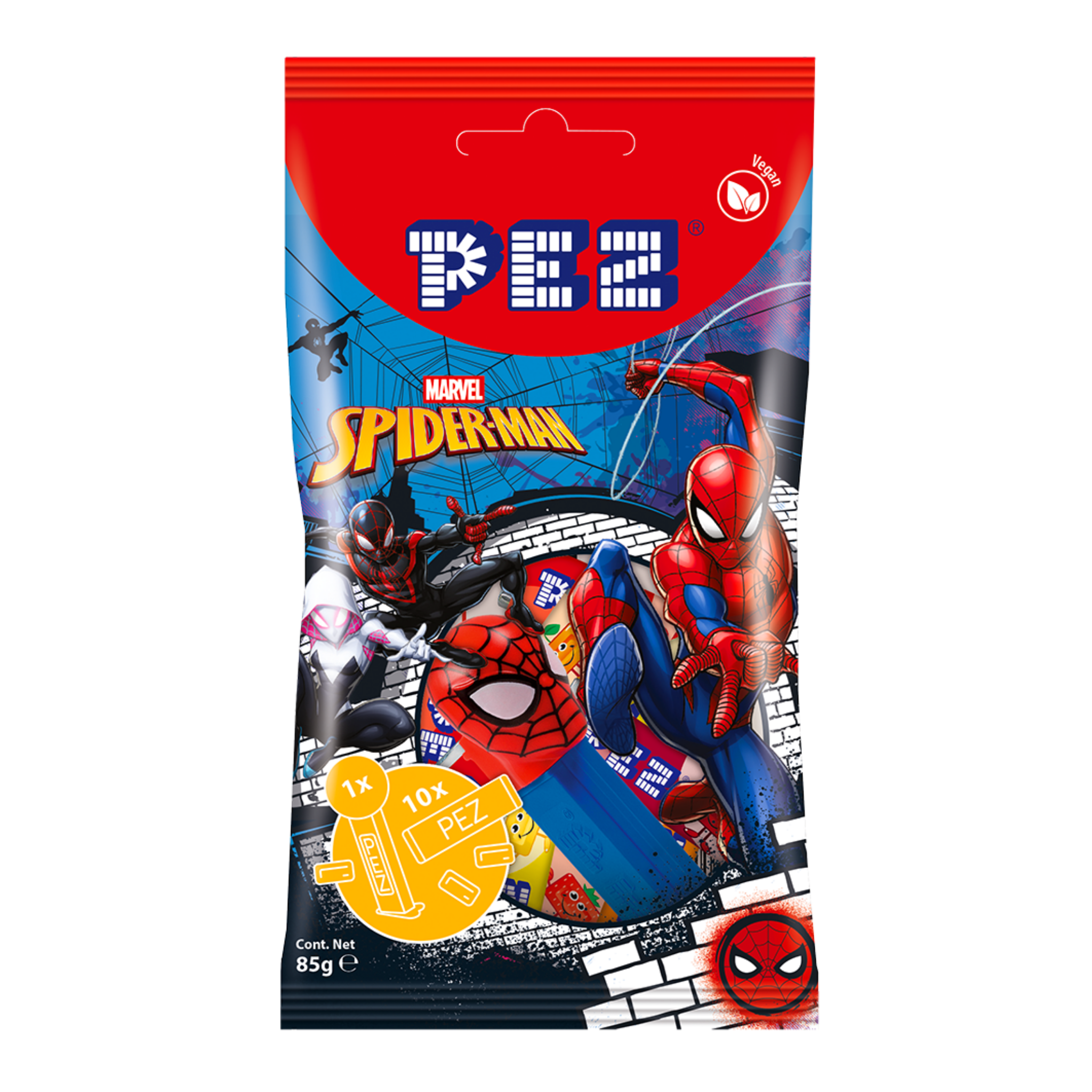 pez-candies-spider-man-sachet-bonbons-fruits-85g image 1