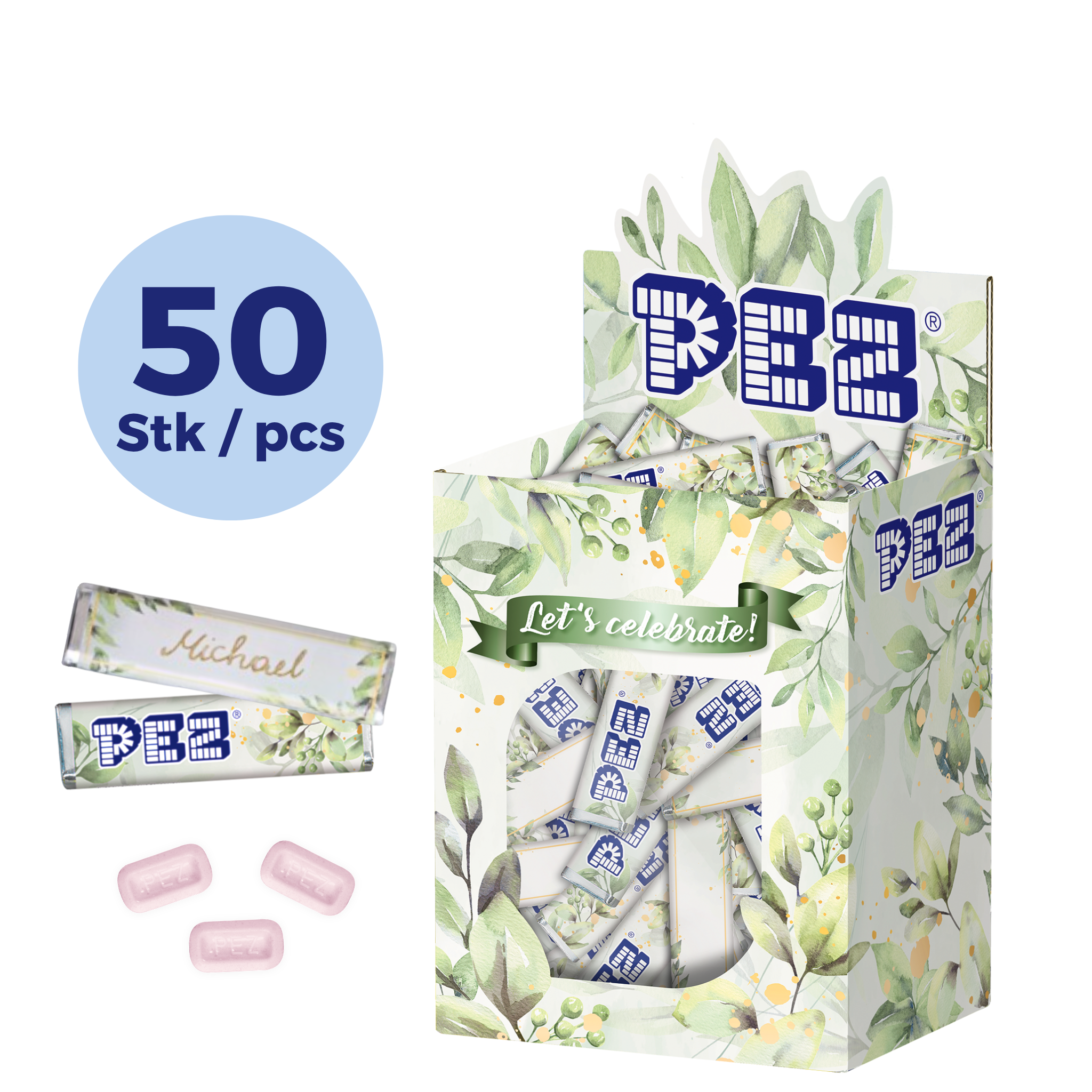 pez-candies-let-s-celebrate-partybox-50-pcs-425g image 1