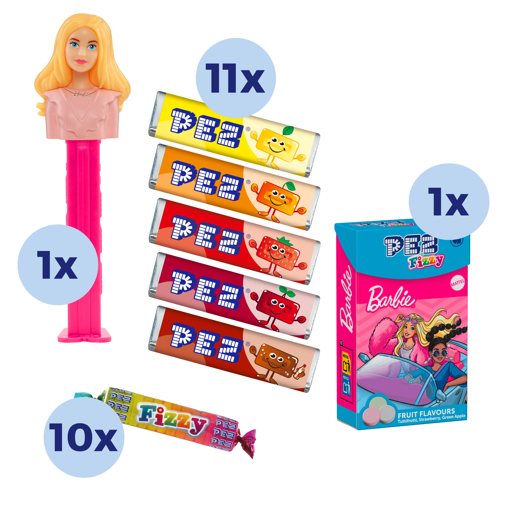 pez-barbie-maxi-bag-bonbons-fruits-cola-fizzy-183-5g image 2
