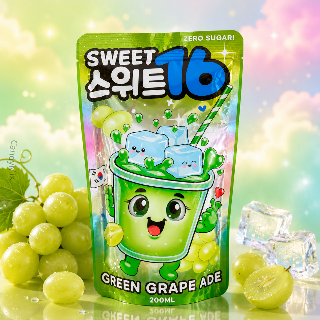 sweet-16-zero-green-grape-ade-boisson-raisin-vert-200-ml image 1